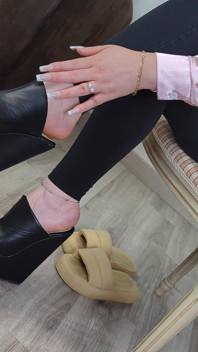 Shoejob in Wedge Clogs Shoeplay, Walking, Shoe Fetish and Cum on Shoes - Dame Olga 4K (738)