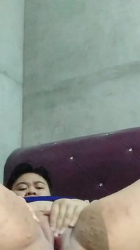 Asian Chubby Teen Try to Ride Some Toys