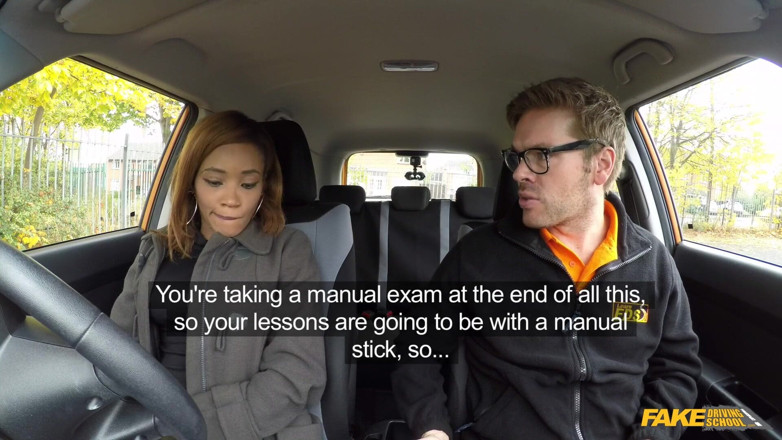 Fake Driving School: Fake Driving College - Gorgeous Kiki Gives Blowjob in Backseat for...