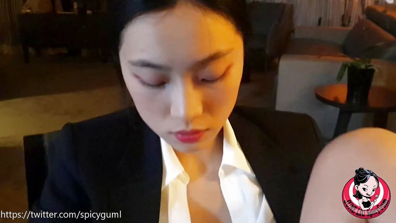 SpicyGum: June Liu – Chinese manager punishes her employee for being late [JL_061]