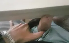 Stocking Footjob Under Table