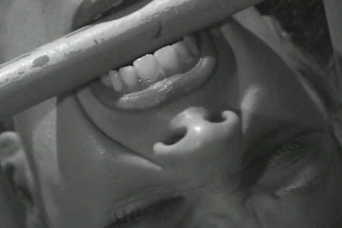 THAGSON RETRO: Blonde Slut Devoured by Brunette in Threesome Pussy Feast