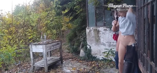 Mugur's World: Petite Gina Gerson outdoor fucking session in a rainy day
