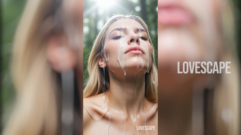 Lovescape: Pregnant Babe Gulps Two Cocks Deep in Woods (ai Gen)