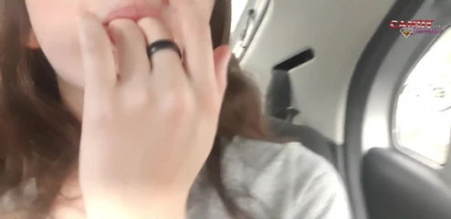 Kndy Kmille: Horny Teen Masturbates in Real Public Uber