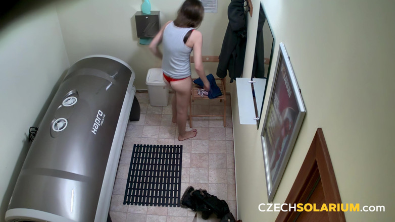 Czech Solarium: Czech Solarium 140: Horny Young Woman Plays with Her Pussy Again