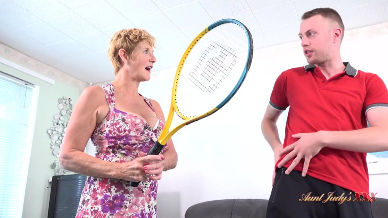 Aunt Judy's XXX: AuntJudysXXX - Busty 57yo Cougar Ms. Moly Fucks Her Tennis Instructor