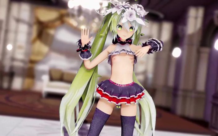 Smixix: 初音ミク 征服者 脱衣 ダンス MMD 3D ブロンド 髪色 編集 Smixix