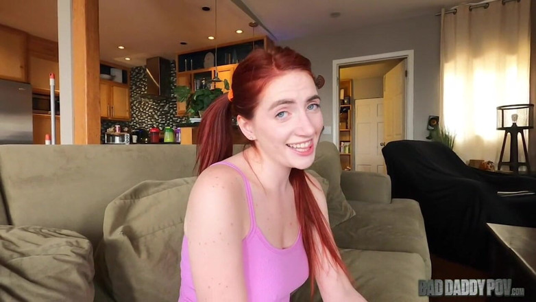 BadStepFamilyPov: Badfamilypov - Stepdaddy's Redhead Stepdaughter Teaches Him a Lesson in Love