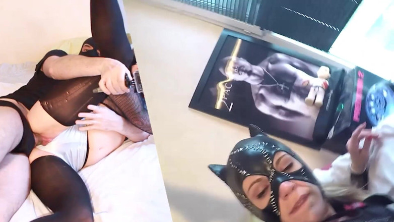Nylon Xtreme: Super eroina Catwoman in nylon nero