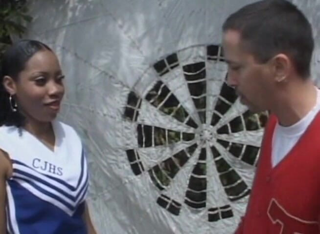Cockleaders: Cheerleader banged outdoor