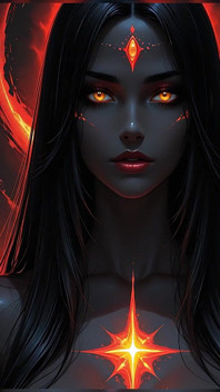 Shadow Assassin Warrior Woman with Jet Black Hair and Amber Eyes Dark Fantasy Portrait Ai Art Slideshow