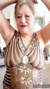 Dance Striptease 71 Year Old Latina with Hairy Pussy