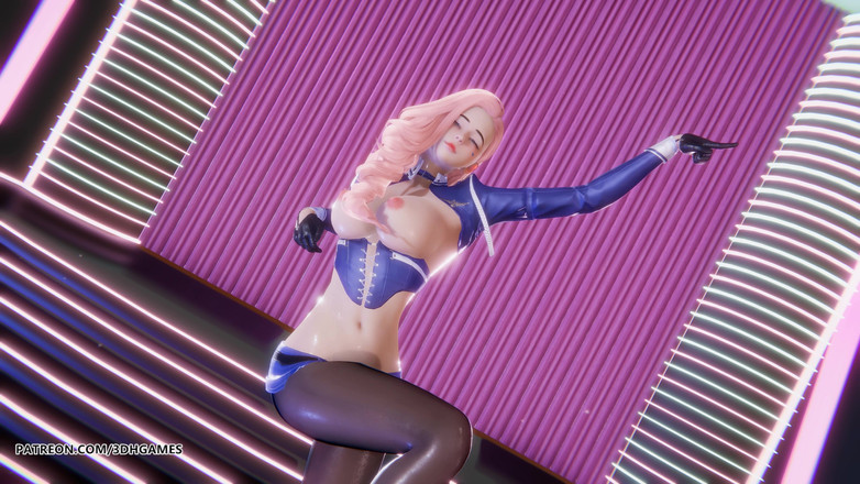 3D-Hentai Games: [mmd] Wonder Girls - скажи мені, Seraphine, сексуальний стриптиз, Ліга Легенд, хентай