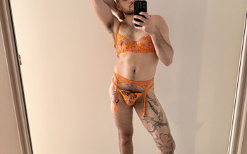 davidedpxxx: Hairy Sissy Muscle Man in Lingerie and Heels Sensual Striptease,...