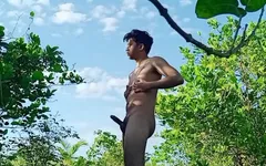 Hot Asia Teen Boy Cumsot on the Beach