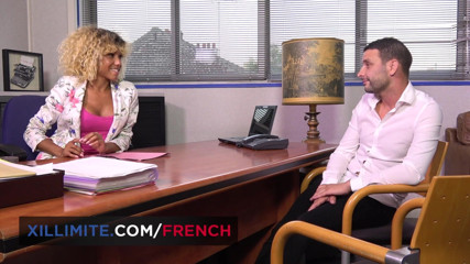 French girls at work: Perfect ass French metisse Rose Valerie