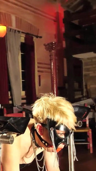 Slut Kika was tied up and whipped by two Mistress