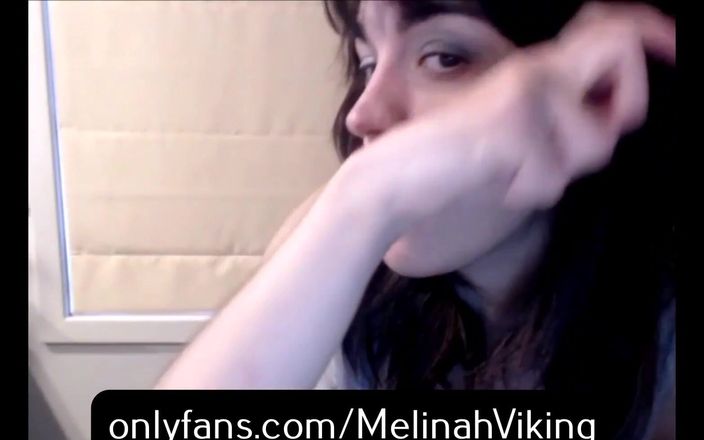 Melinah Viking: Behind the Scenes - Desk Peek Tit Play Stills Shoot 1