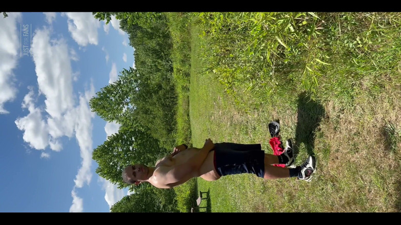 mascbeef95: Half Strip and Piss at at the Park After a...