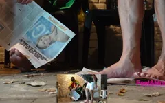 Robin gioca con i piedi e la crema versione completa