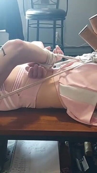 Hogtied Tranny with No Escape