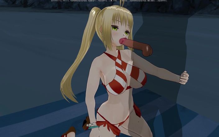 H3DC: Hentai 3d pov thổi kèn sâu từ Nero Claudius