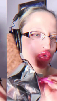 Asmr süßes Schokoladenessen - Asmr, Brillen, Riesin, lippenstift, große lippen, Mough, Essen, Gesichtsfetisch, lange Nägel