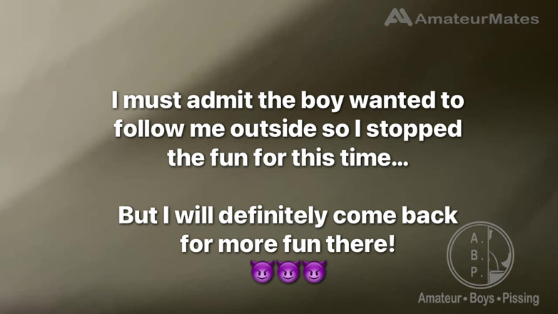 AmateurBoysPissing: Peeking, Peeing, Flashing, Teasing at Public Urinal