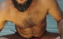 Hairy stink male: 田舎者喫煙タイトジーンズ