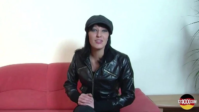 123XXX - 100% Amateurs: This Brinette Chick with Huge Boobs Adores Jumping on a...