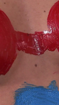 Bodypainting Lesbo Dildo zabawy