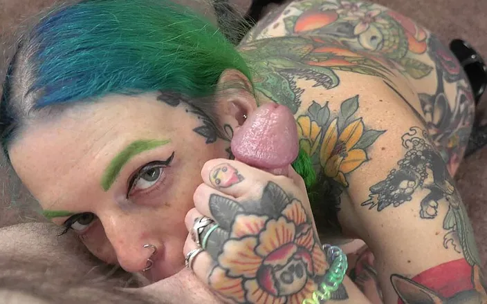 ChickPass Amateurs: Naughty alt girl Vibe Ryder gives JOI and swallows a...