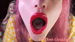 FinDom Goaldigger: Oranžová transformace velkých rtů