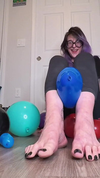 Obryně Non-pop Balónek Squish Asmr | Pískající nohy a ruce, pomalé tryskání, Bez popudů