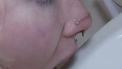 Submissive Slut Toilet Roll Holder and Toilet Licker