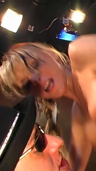 Blonde MILF Takes Huge Facial and Swallows Cum!