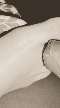 Secretly Touching My Stepsister's Legs with My Dick While She's Playing on the Phone