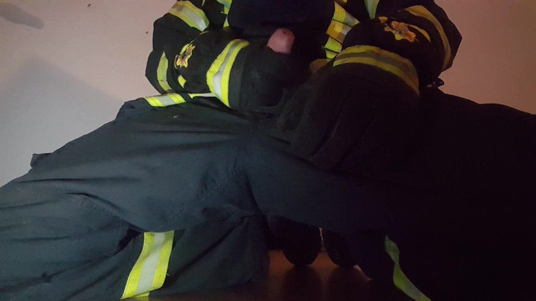 Thebootsstopmper: Firefighter jerk off in fire gear