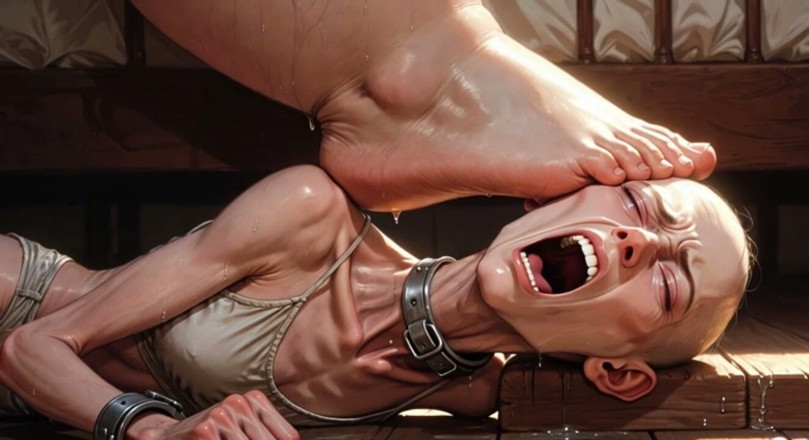 YOUR BEST FANTASY: Fat Mistress Steps on Skinny Slave Face - Hard Trampling Humiliation