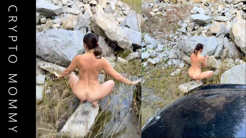 Crypto Mommy: Pregnant stepmom first anal orgasm in car