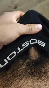 Horny Guy Playing with His Huge Throbbing Bulge in Underwear Ends up Moaning Until Orgasm