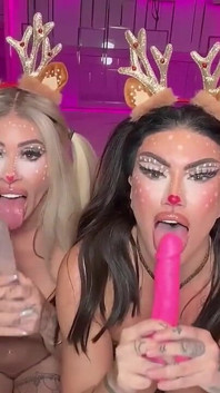 Horny Girls with Dildos JOI