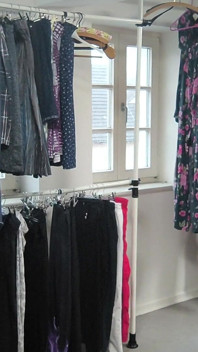 Hanging up Laundry Naked
