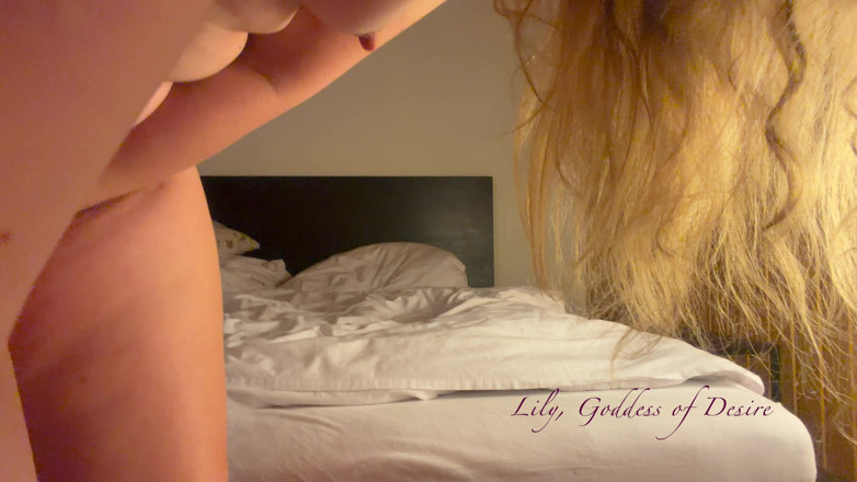 Lily, Goddess of Desire: Mucking Around in Pajamas Ends with a Huge Dildo up...
