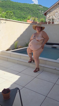 I Show Myself Naked Outside Next to the Pool