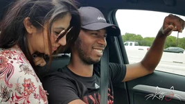 Tête de route avec des amis