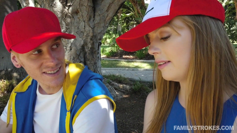 Family Strokes: Cute gamer chick fucks her hung step-bro