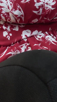 Ti prendo in giro con il mio vestito sul sedile da corsa