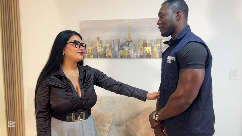 Issane: Horny and Big Ass Boss Makes Her Black Employee Fuck...